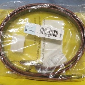 NWT TAN & GOLD FAUX OSTRICH DRESS BELT 46"